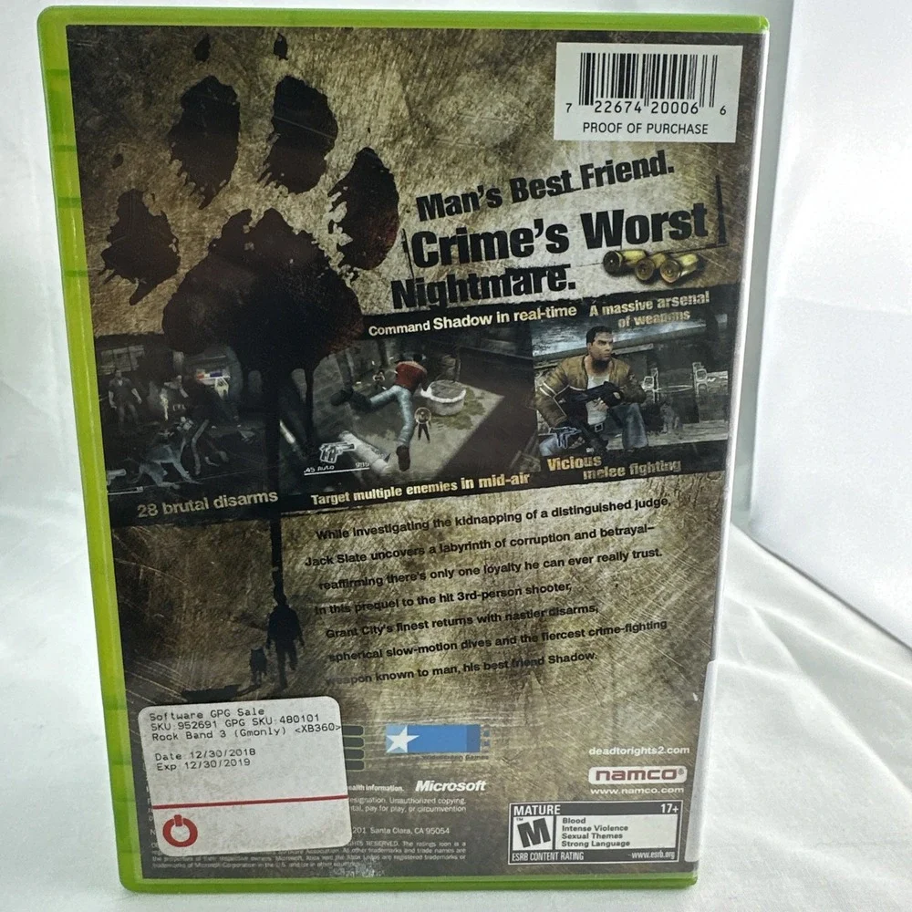 Dead to Rights Original Xbox CIB Complete w/ Manual Tested NTSC-U/C 2002